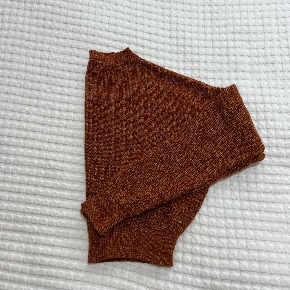 Garage Burnt Orange Fall Knit Cropped Sweater - Picture 9 of 9